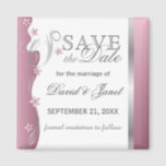 Save The Date | Pink Tourmaline Magnet<br><div class="desc">Save the Date Pink Tourmaline und Silver Design Magnet. 📌 Wenn Sie weitere Anpassungen benötigen, klicken Sie bitte auf den Button "Weitere Anpassungen vornehmen" oder "Design anpassen oder bearbeiten" und verwenden Sie unser Designwerkzeug, um die Größe, den Rotation, die Textfarbe, den Text und so weiter zu verändern. ⭐ Dieses Produkt...</div>