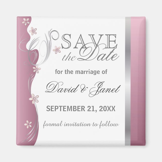 Save The Date | Pink Tourmaline Magnet (Vorne)