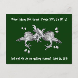 SAVE THE DATE: PLUNGE: FROGS IN PENCIL ANKÜNDIGUNGSPOSTKARTE