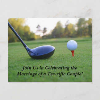 Save the Date Postcard Golf Thema Ankündigungspostkarte