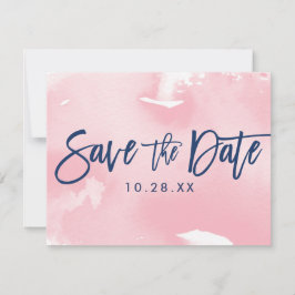 SAVE THE DATE POSTCARD Moderne Marineinfarbietung