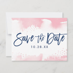 SAVE THE DATE POSTCARD Moderne Marineinfarbietung