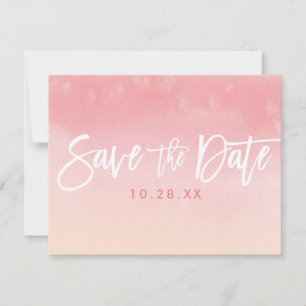 SAVE THE DATE POSTCARD ombre korallenfarben