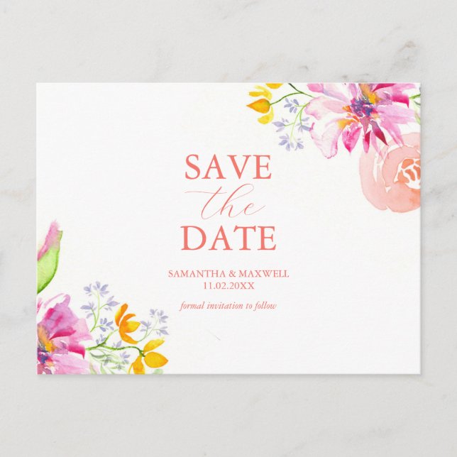 Save the Date Postcard Postkarte (Vorderseite)