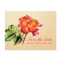 Save the Date Postcard Tee Rose
