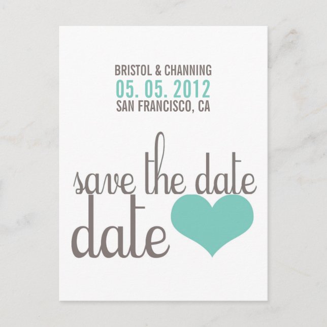 SAVE THE DATE Postkarte (Vorderseite)