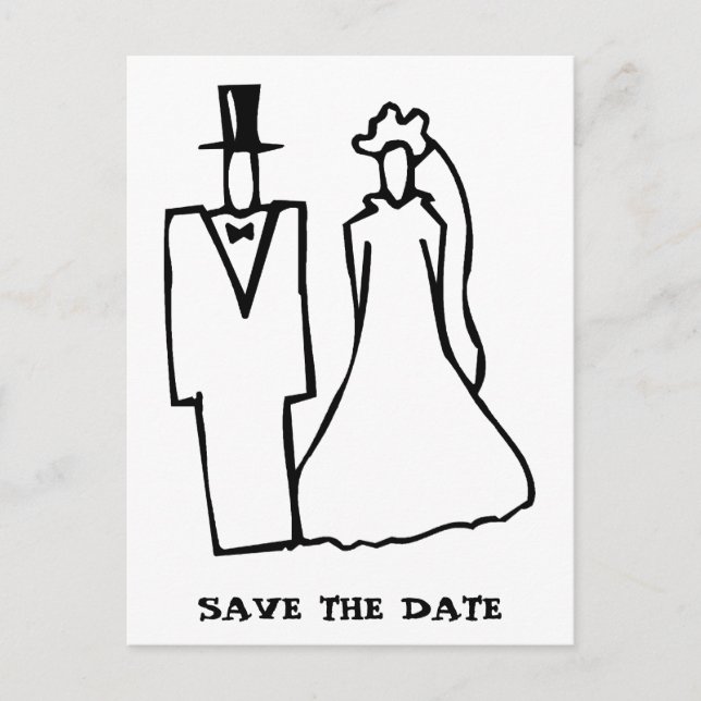 SAVE THE DATE Postkarte (Vorderseite)