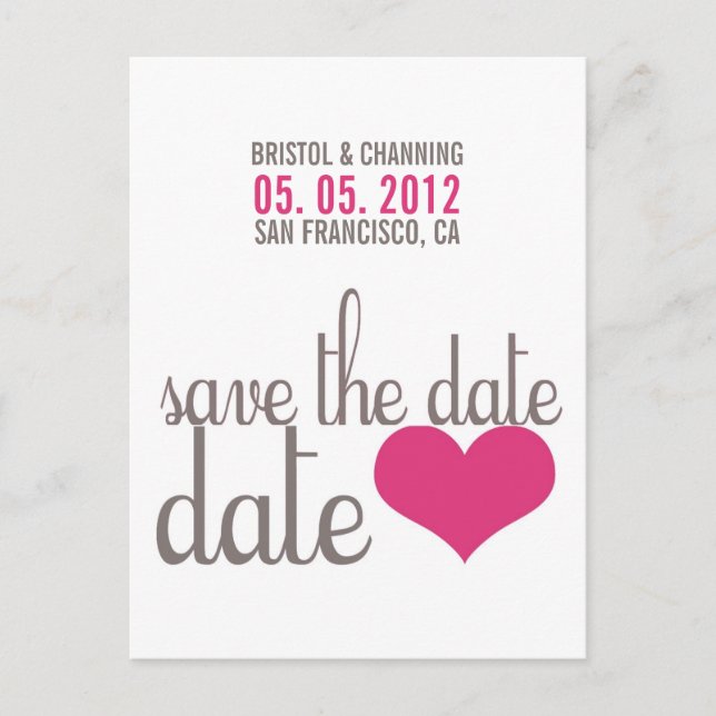 SAVE THE DATE Postkarte (Vorderseite)