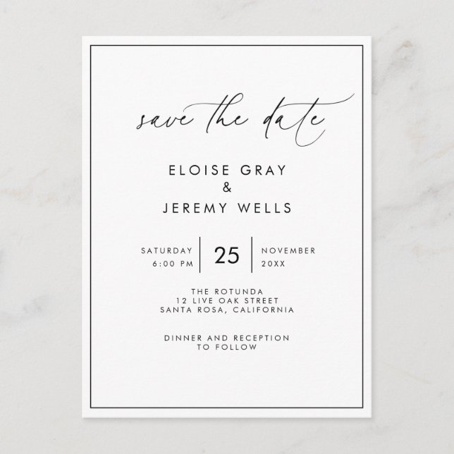 Save the Date Postkarte (Vorderseite)