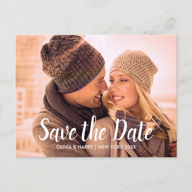 Save the Date Postkarte | Benutzerdefiniertes Foto (Vorderseite)