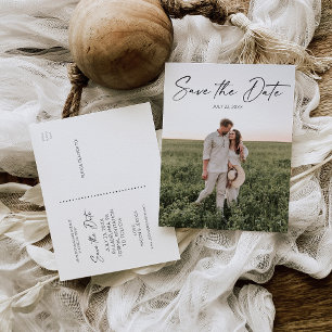 Save The Date Postkarte - Minimal Schrift