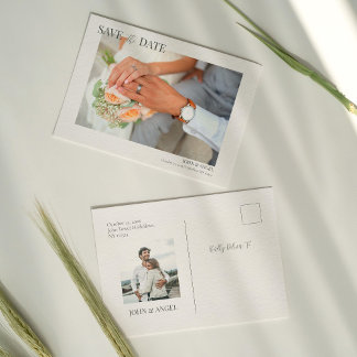 Save the Date Postkarte, Minimalistisch Save the D Postkarte