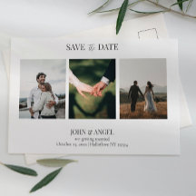 Save the Date Postkarte, Minimalistisch Save the D