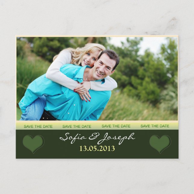 Save the Date Postkarte mit Foto (Vorderseite)