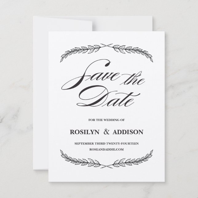 Save the Date Postkarte - Quill (Vorderseite)