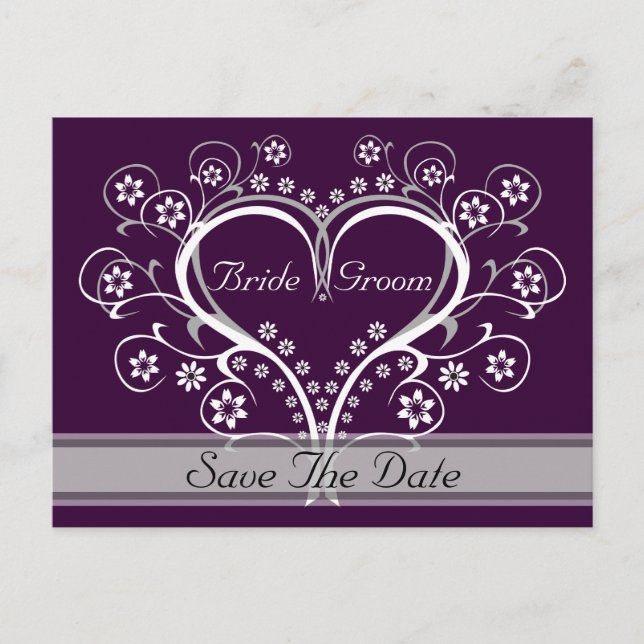 Save the Date Postkarten für mein Herz hören (Vorderseite)