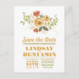 Save the Date Postkarten für weibliche Blumen