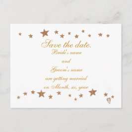 Save the Date Postkarten, Goldsterngrenze Ankündigungspostkarte