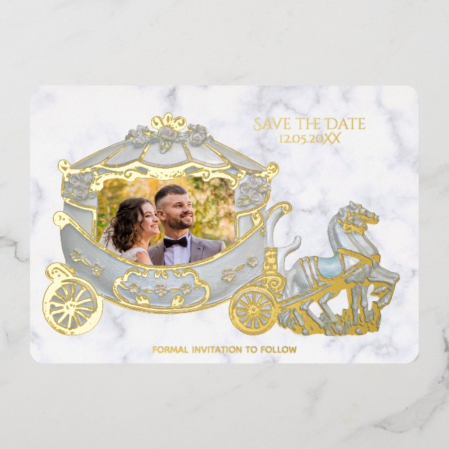 Save the Date - Prinzessin in der Beförderung - Fo Folieneinladung (Vorderseite)