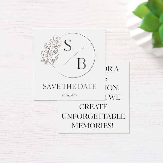 Save the Date Profile Card Elegant Wedding card (Schreibtisch)