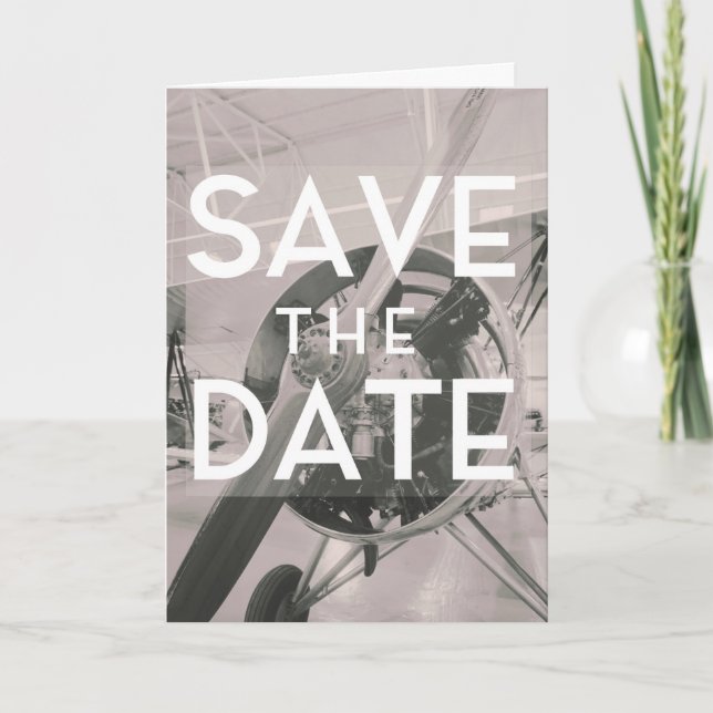 Save the Date Prop Flugzeug (Vorderseite)