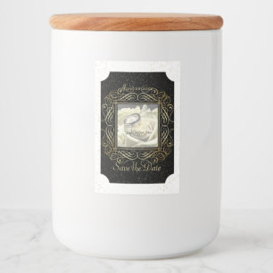 Save the Date punktiert elegante Goldfolie Lebensmitteletikett