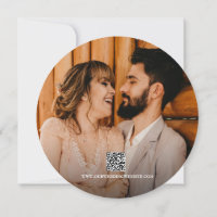 Save the Date QR-Code Holz Rustikales Foto Hochzei