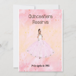 Save the Date Quinceanera auf Spanisch Einladung