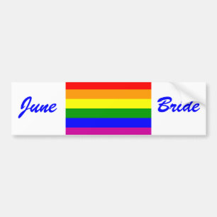 Save the Date/Rainbow-Hochzeit/Gay Pride Autoaufkleber