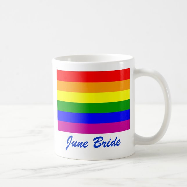 Save the Date/Rainbow-Hochzeit/Gay Pride Tasse (Rechts)