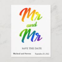 Save the Date Rainbow Mr.