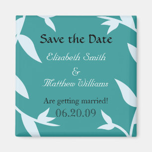 Save the Date Rebe-Magnet des Blau-2 Magnet