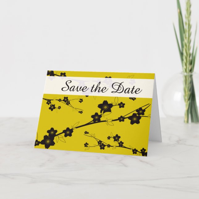 Save the Date - Reiche Blume Ankündigung (Vorderseite)