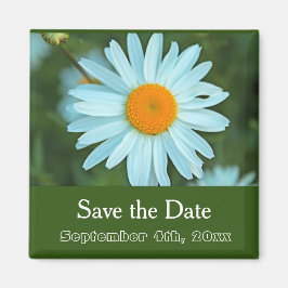 Save the Date, reine Blume grün Magnet