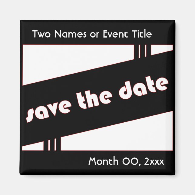 Save the Date: Retro: Magnet (Vorne)