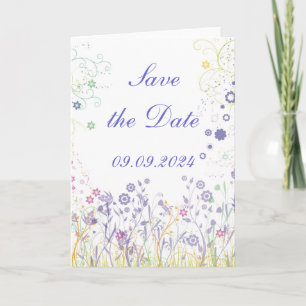 "Save the Date" Romantische Blume und Curl-Design Ankündigung