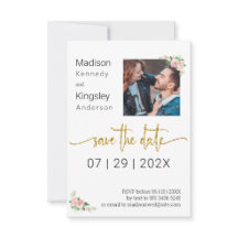 Save the Date Rosa Foto