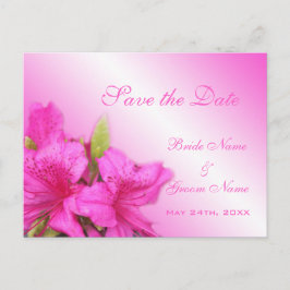 Save the Date, rosa Foto Ankündigungspostkarte