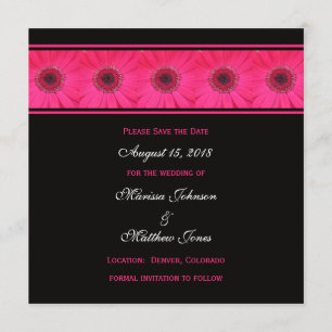 Save the Date — Rosa Gerbera Daisy