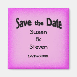 Save the Date rosa Glow Magnet