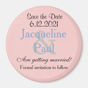 Save the Date Rose Magnet