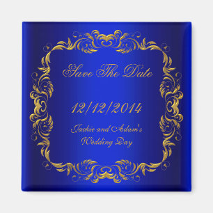 SAVE THE DATE Royal Blue Magnet