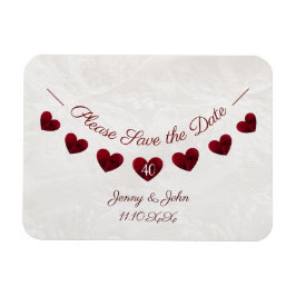 Save the Date ruby 40. Hochzeitstag Magnet