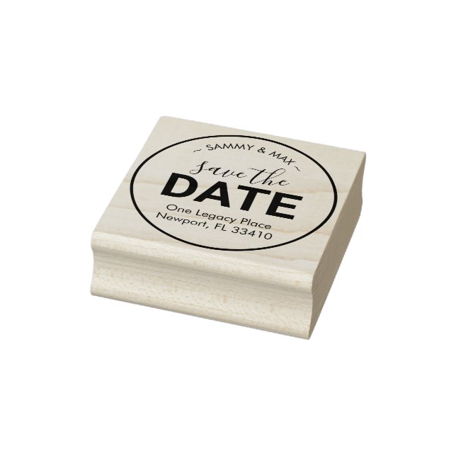 Save the Date Rücksendeadresse Gummistempel (Stempel)