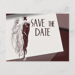 Save the Date rückwärts Ankündigungspostkarte