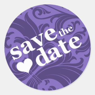 Save the Date Runder Aufkleber
