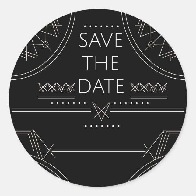 Save the Date Runder Aufkleber (Vorderseite)