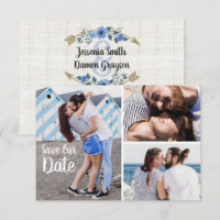 Save the Date Rustic Boho Arrows & Floral Foto