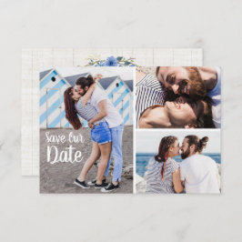 Save the Date Rustic Boho Arrows & Floral Foto Einladung