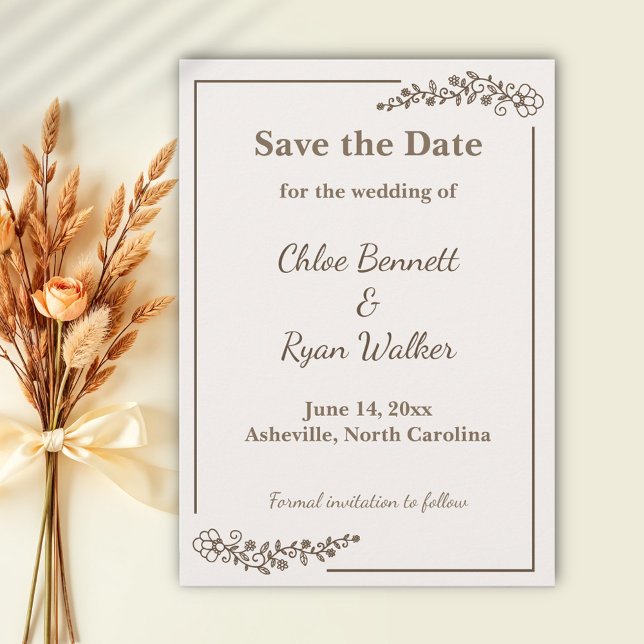 Save the Date rustikal, monochrom (Von Creator hochgeladen)